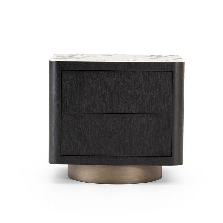 Minimalist Bedroom Smart Furniture LED Touch Light Bedside Table Multifunctional Nightstand With Wireless Charging Station