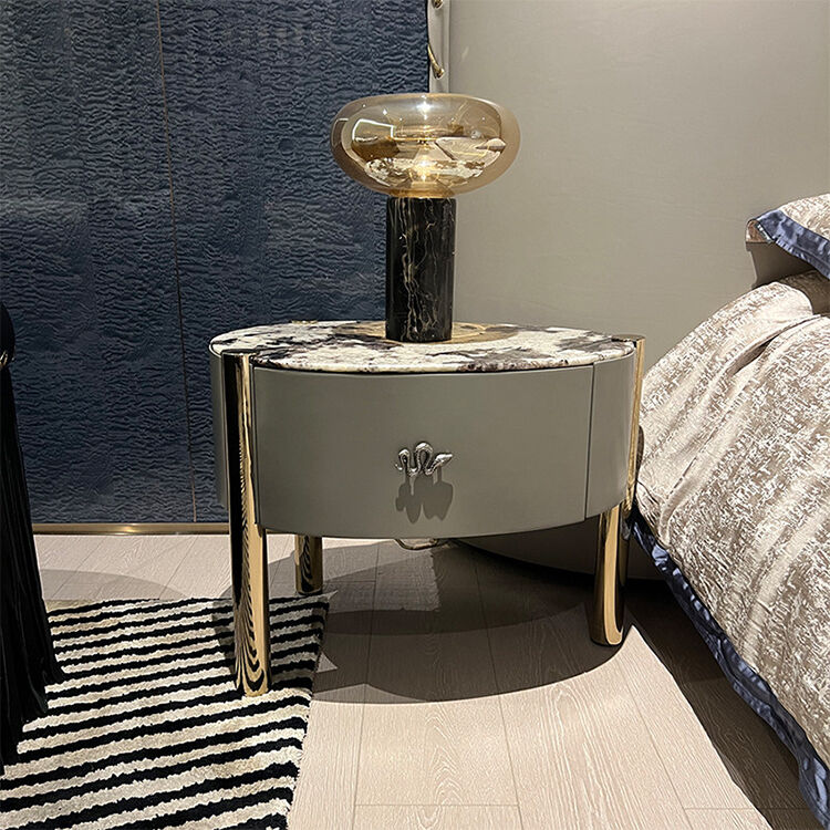 Irregular Unique Design 3 Legs Modern lux Night Stand Designer Italian Luxury Bed Room Furniture Night Stand
