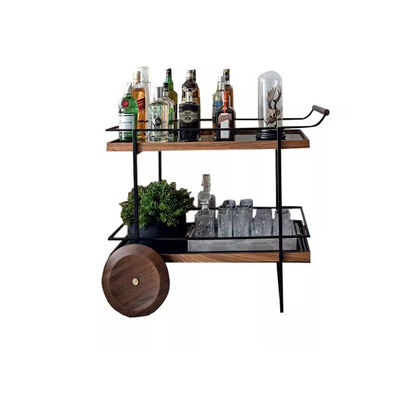 Good price Hotel Furniture MOYI Designer Serving Cart Bar Table Wooden Sydney Trolley Outdoor Serving Bar Service Cart Mail Packing Y online
