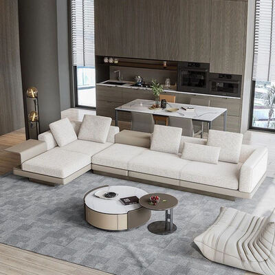 Good price Sectional Customized Size Sofa Set Featuring Genuine Soft Luxury Leather Curved C Shaped Design 5 8 Seater online