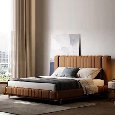 Good price MDF Panel Type MOYI Leather Modern Double Design Wooden Queen Set Bedroom Set Luxury King Size Bed online