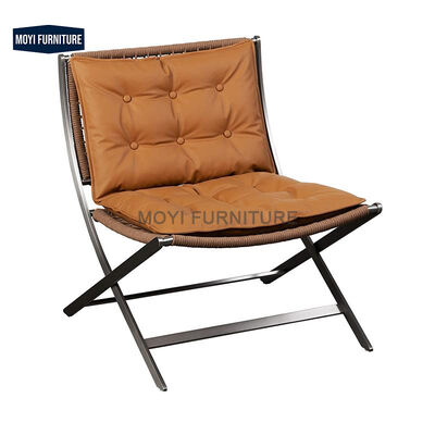 Good price Arm Chair Modern Italian Chair Designer Vintage Genuine Leather Living Room Minimalist Designer Sofa Chair Electric No online