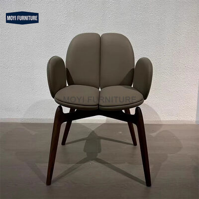 Good price Luxury Modern Solid Wooden Leather Dining Chair Creative Designer Makeup Chair for Hotel Restaurant Cafe Home Furniture online