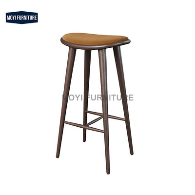 Good price MOYI Nordic Modern Solid Wood Bar Stools with High-Legs Simple Home Island Restaurant Living Room Use Bar Chairs online