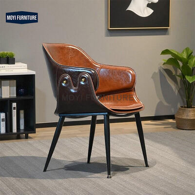 Good price Italian Designer Luxury Dining Room Furniture Set Saddle Leather Fabric High Back Dining Chair for Restaurant online