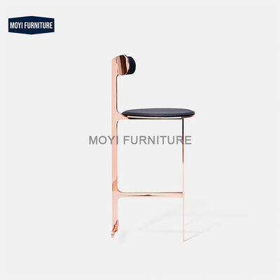Good price MOYI Nordic Modern Minimalist Designer Creative bar Chair Hotel Stainless Steel High Reception bar Chair online