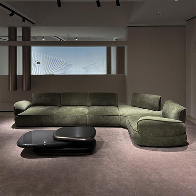 Good price Italian Designer Cream Style Sectional Sofa Customizable Minimalist Living Room Set with Movable Backrest for Apartment Villa online