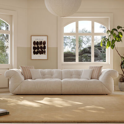 Good price Modern Minimalist Three-Seat Fabric Living Room Sofa Convertible Sectional Home Furniture online