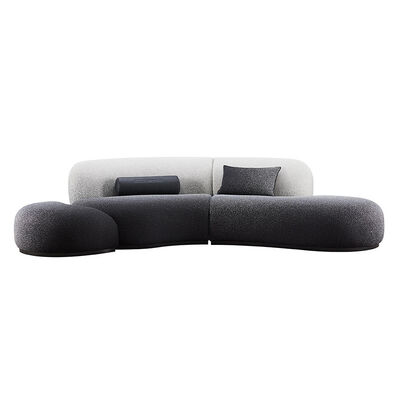 Good price Gradient Fabric Arc-shaped Sofa, Living Room Hotel Designer Furniture, Modern and Simple Combination Modular Sofa,Source Factory online