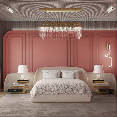 Good price High Quality Luxury Queen king Size Unique Curved Bed Frame Italian Design Unique Creative Bed online