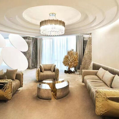 Good price 2022 Sofa Set Furniture Luxury Carved Gold Sofa Living Room Modern Italian Leather Design Living Home Luxury Sofa Set online