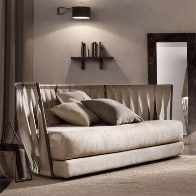 Good price High Quality Twist 2 Seat Leather Couch Designer Luxury Italian Modern Curved Sofa online