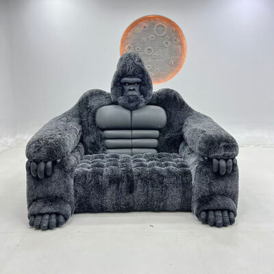 Good price Custom Large Gorilla King Style Leather Sofa Chair Plush Giant Gorilla Shaped Couch Living Room Furniture online