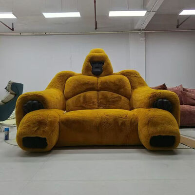 Good price Large Creative Gorilla Leather Sofa Set Multi-Network Red Furniture for Outdoor Kitchen Bathroom Diamond Wood for Villa Showroom online