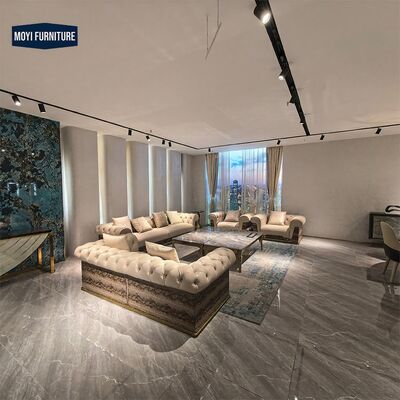 Good price MOYI Arabic Sectional Sofa  Chesterfield Sofa Set Luxury Italian Genuine Leather Living Room Modular Sofa Set Furniture online