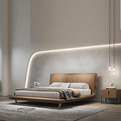 Good price MOYI luxury platform furniture full size bedroom modern luxury queen double up-holstered  beds frame king size bed online