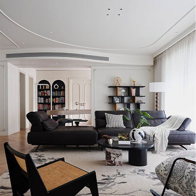 Good price Italian-Style Minimalist Queen-Size Recliner Sofa Adjustable Headrest Full Genuine Leather 9659 Width Sectional Set Deep Sponge online