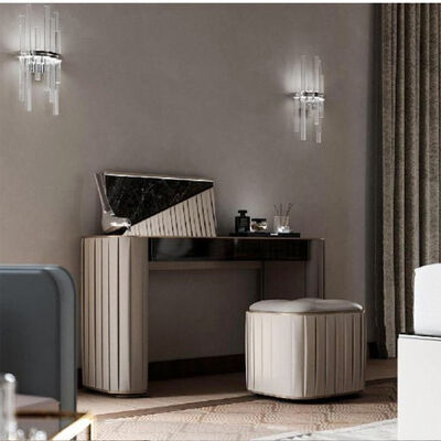 Good price MOYI 2023 High End Modern Luxury Vanity Set Unit Curved Peagree Italian Luxury Dressing Table for Bedroom Vanity Makeup online